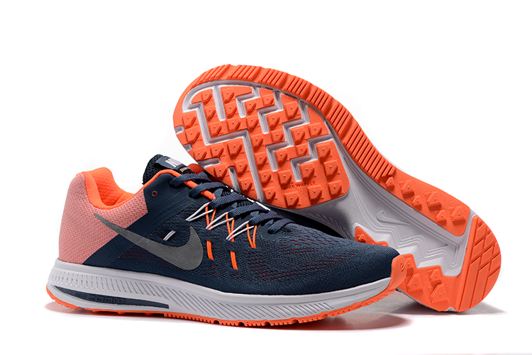 Nike Zoom Winflo II Dark Blue Orange Running Shoes